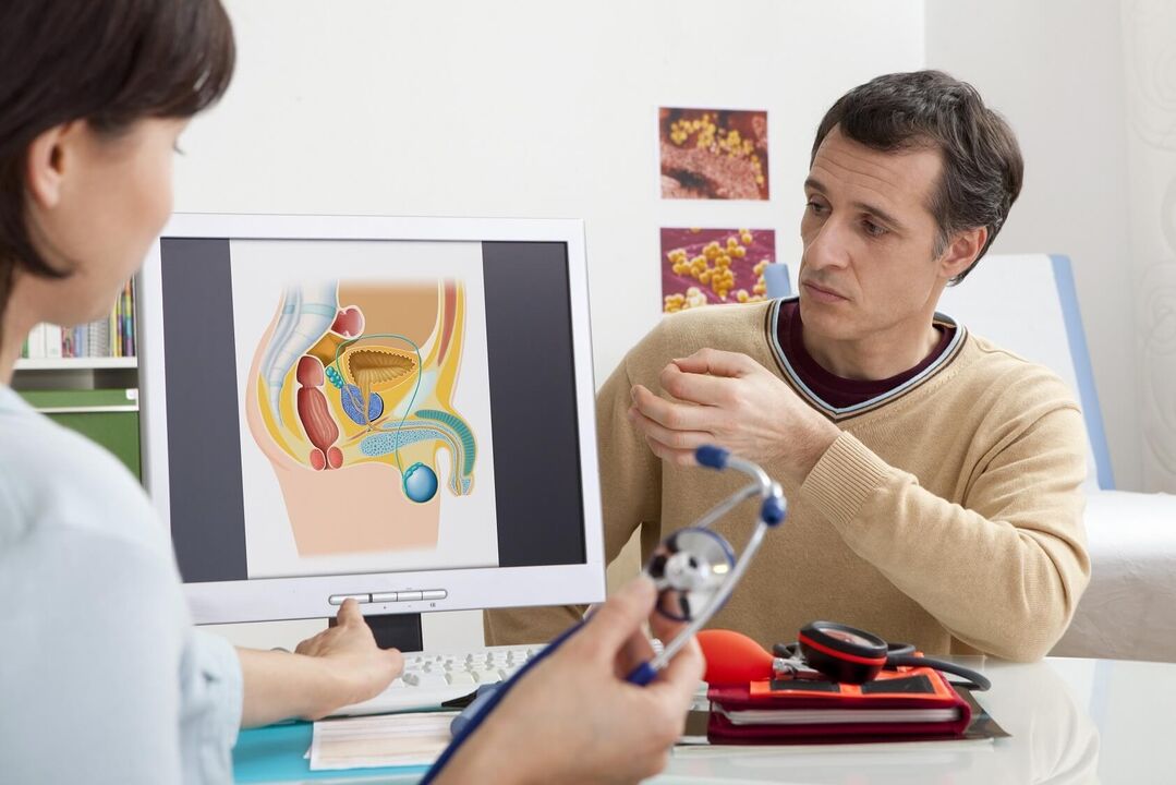 Bei den éischte Zeeche vun der Prostatitis sollt e Mann en Urolog konsultéieren