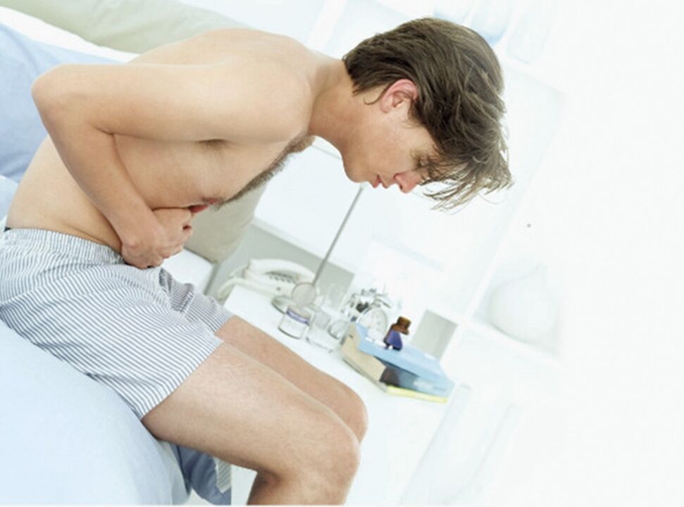 Schmerz bei engem Mann mat Prostatitis