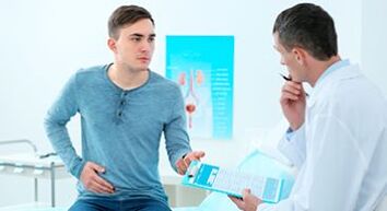 Symptomer vun Prostatitis bei engem Mann